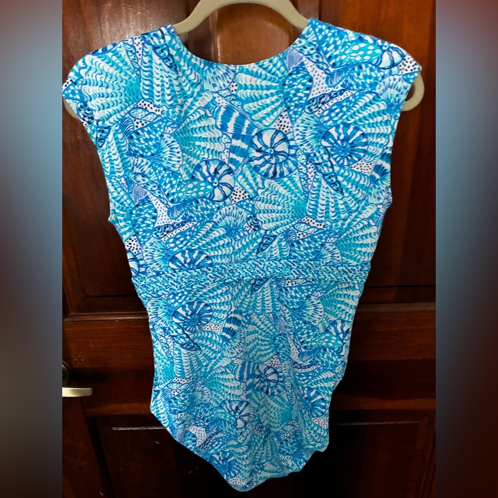 Lilly Pulitzer Imogen One-Piece AMALFI Blue By The Seashore Swimsuit - Picture 4 of 7